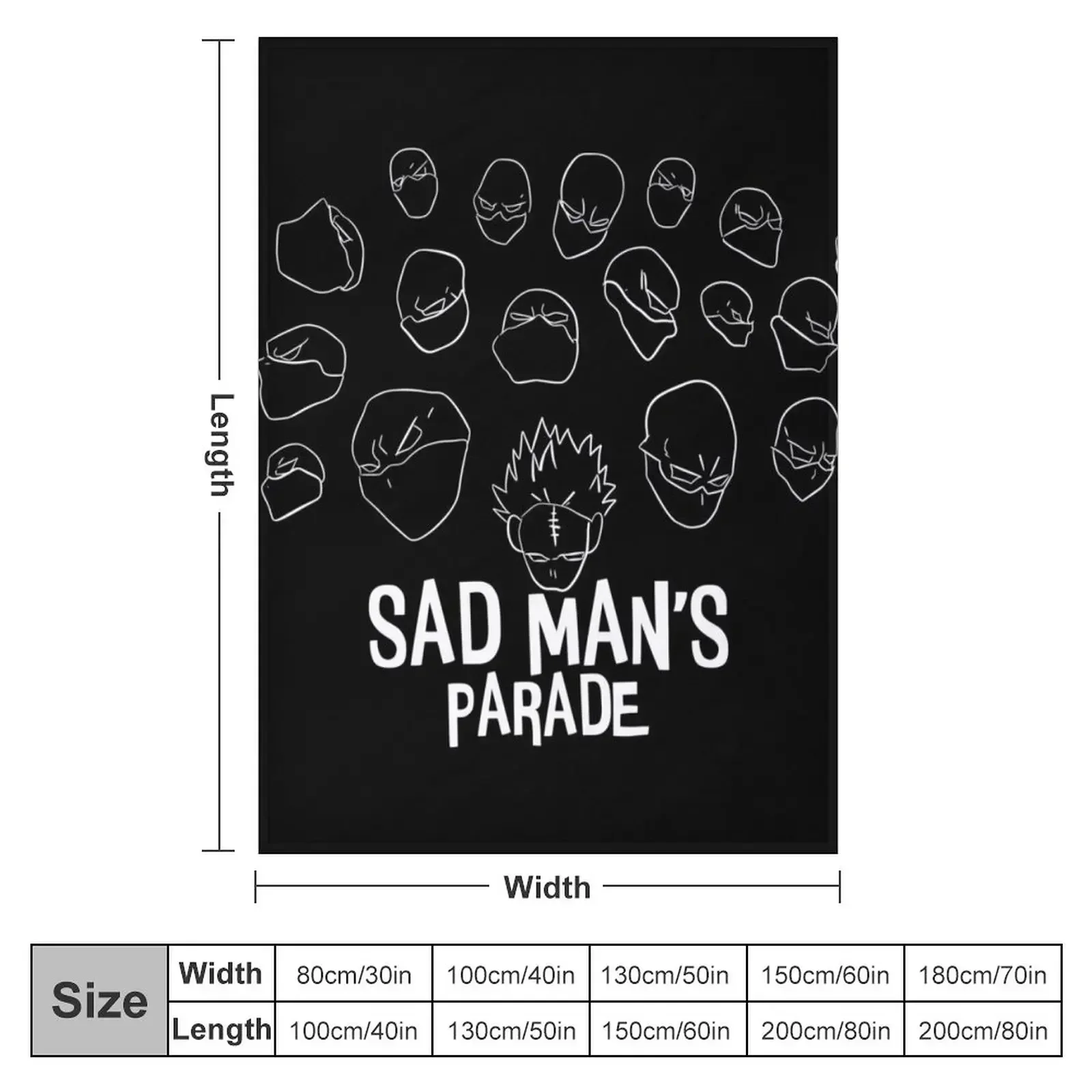 mha jin bubaigawara twice quirk skill sad man's parade - season 5 episode 22 - black Throw Blanket For Baby Moving Blankets