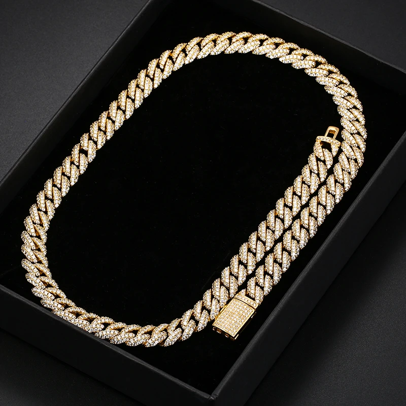 Kalung Rantai Cuban Moissanite - Moissanite Cuban Link Chain Iced Out ulasan dan harga