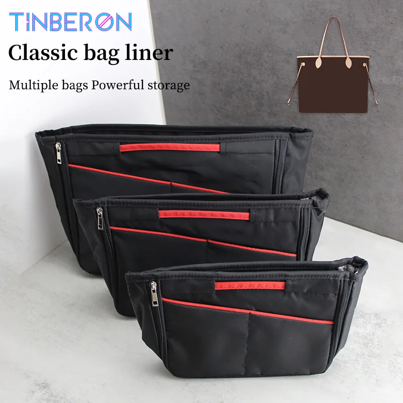 

Nylon Bag In Bag TINBERON Toiletries Make Up Bag TOTE Bag Organizer Insert Women's Handbag Inner Bags Organizer Travel Insert