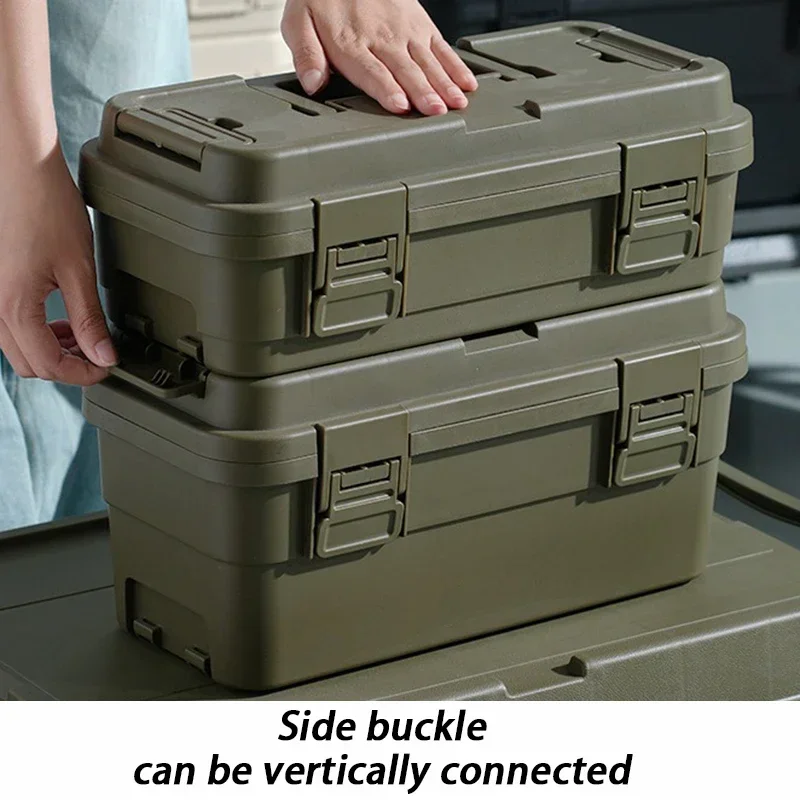 

Портативный кейс для инструментов, профессиональный органайзер для хранения, ящик для инструментов и комплектующих, двухслойный кейс для кемпингового инвентаря