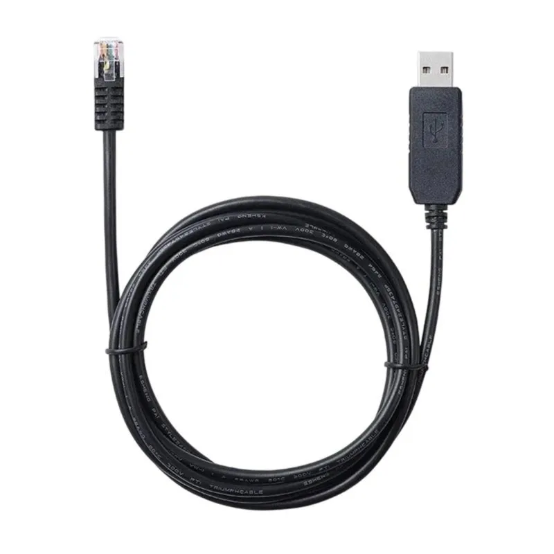 DT21 USB RS485 to RJ12 6P6C Serial Cable 1M, Firmware Upgrade Communication Cable for PLC Programming, RS485 Interface Download