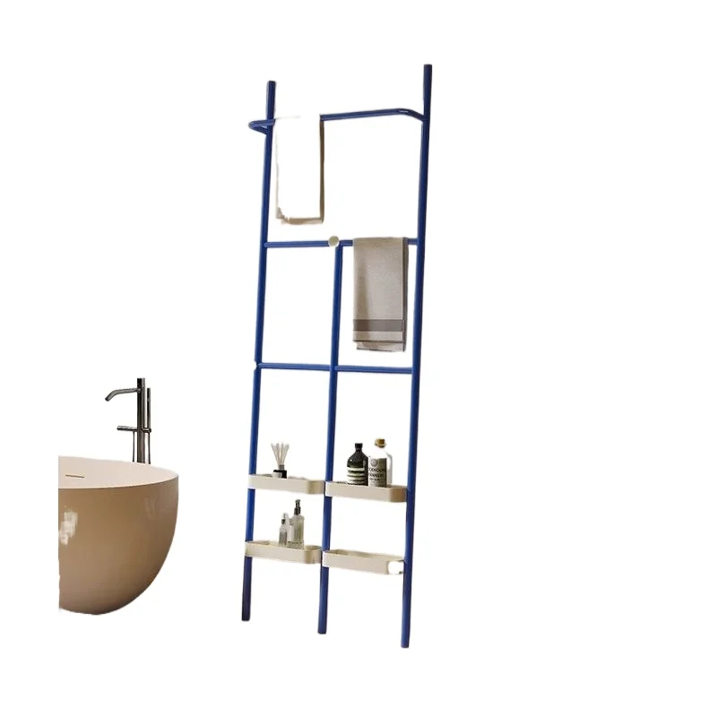 

Nordic bathroom ladder towel multi-layer storage rack toilet floor hanger household coat rack