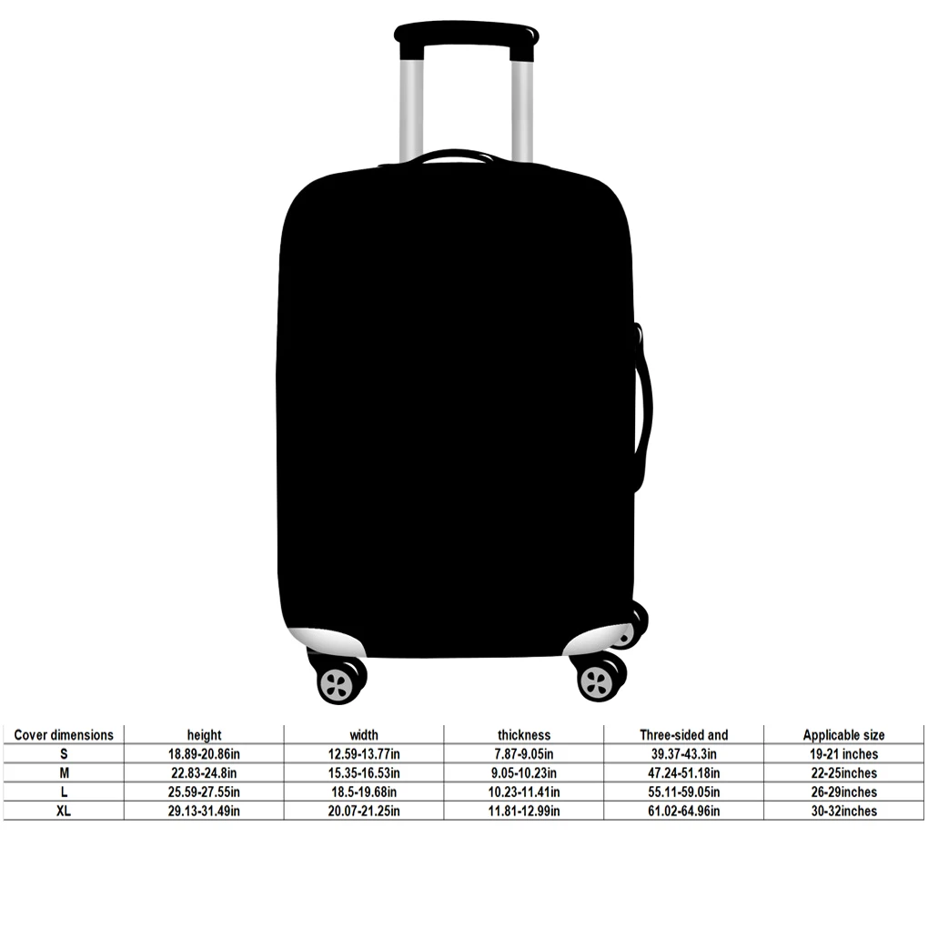 High Elasticity Luggage Cover With Delicate Pattern Non-sliding Polyester Protective Luggage Cover tie gentleman XL