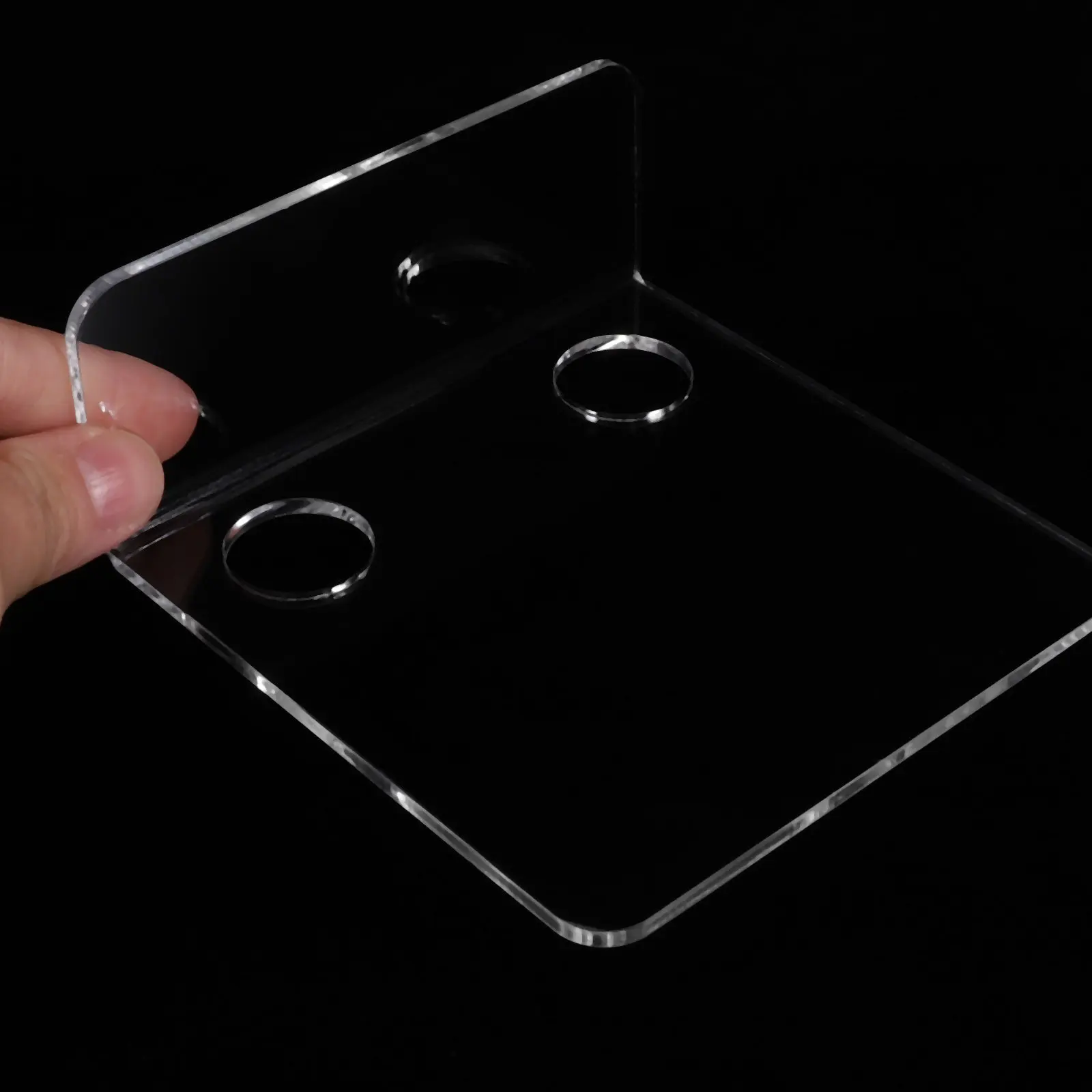 kit-3-pecas-suporte-de-parede-em-acrilico-transparente-para-camera-de-seguranca-webcam-monitor-alto-falante-roteador-design-compacto-e-flutuante-facil-instalacao