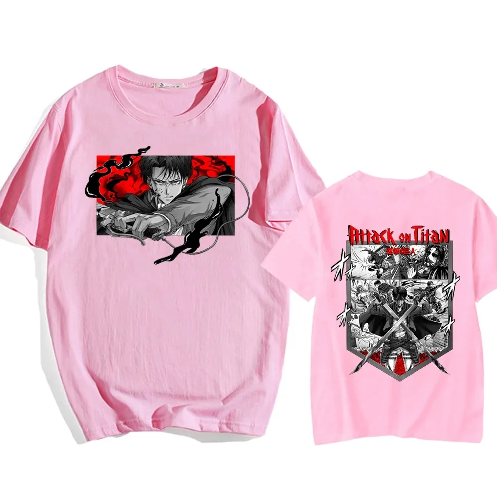 Unisex Japanese Anime Tshirt Scouting Legion Clothes Shingeki No Kyojin Tee Shirt Attack on Titan Giant Short-sleeve T-shir Men