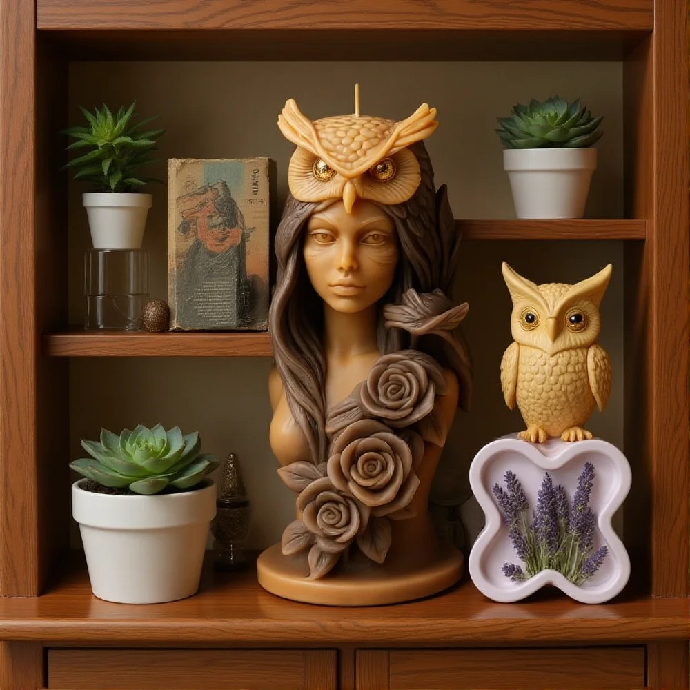 

Goddess Candle Mold Safe Silicone Pendant Mold Sculptural Decoration Mold Easy To Use For Handmade Works Home Space Plaster