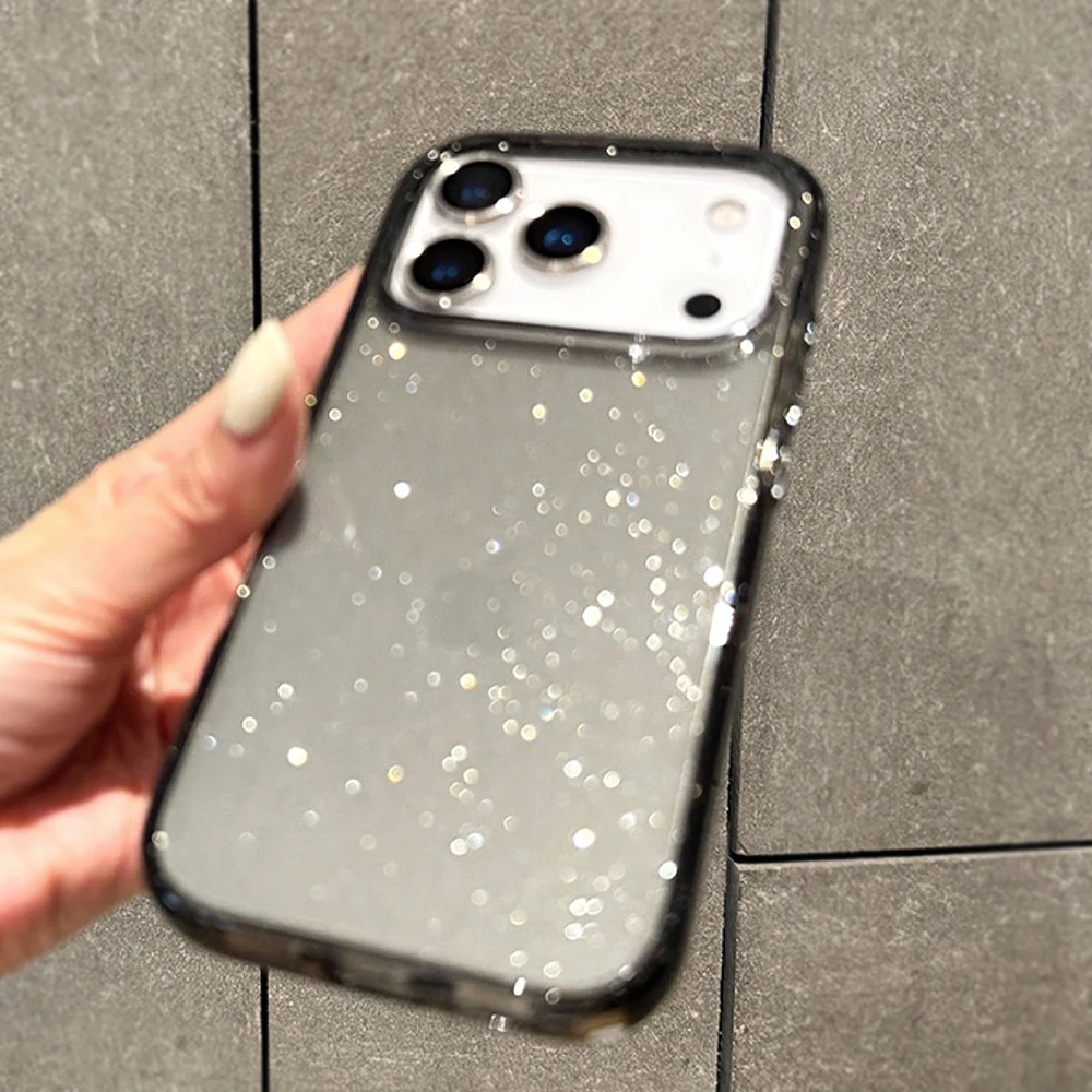 Luxuriöse Glitzer-Handyhülle für iPhone 18 17 16 15 14 13 12 11 Pro Max Plus Air, weiche Silikon-Transparent-Bumper-Hülle – Detail 4