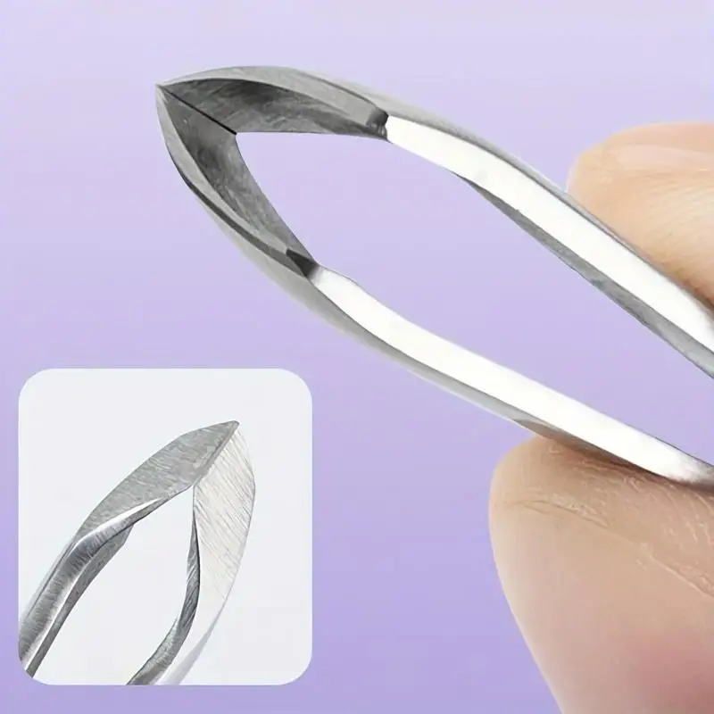 Herramientas de pedicura para decoración de uñas, tijeras para piel muerta, cortaúñas, pinza para quitar uñas, acero inoxidable plateado