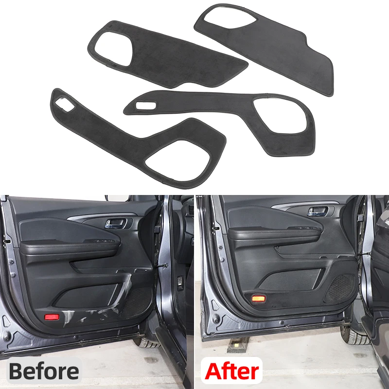 

For Honda Pilot 2016-2022 Velvet Car Inner Door Anti-kick Pad Anti-Dirty Panel Trim Protective Pad Accessories