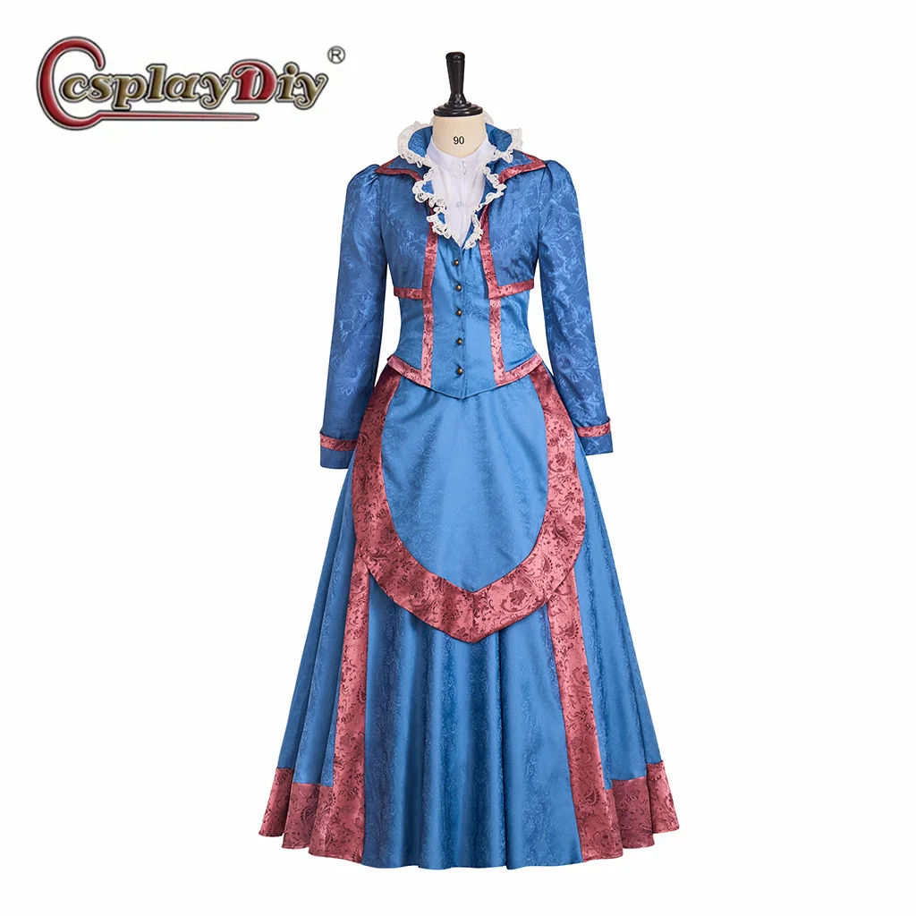 Musical Hello Dolly Cosplay Dolly Levi Victorian Edwardian Blue Dress Broadway Theater dress Blue Top Jacket Skirt