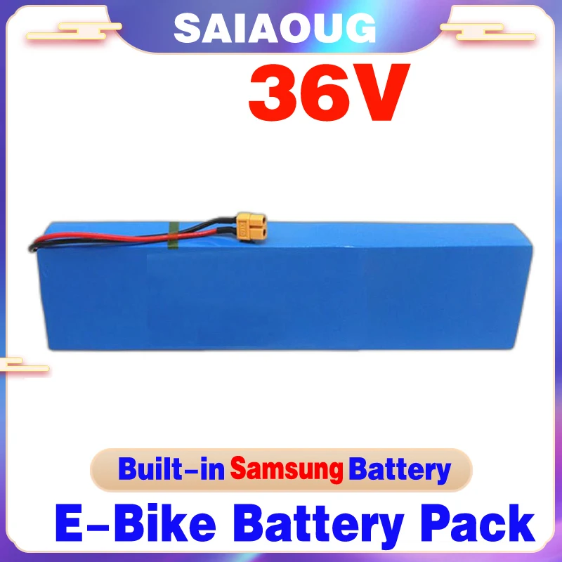 Original 36V 30Ah Electric Bike Sam-sung Lithium Battery Pack 20Ah Li ion Ebike Battery for Bicycle Scooter Motorcycle+Charger