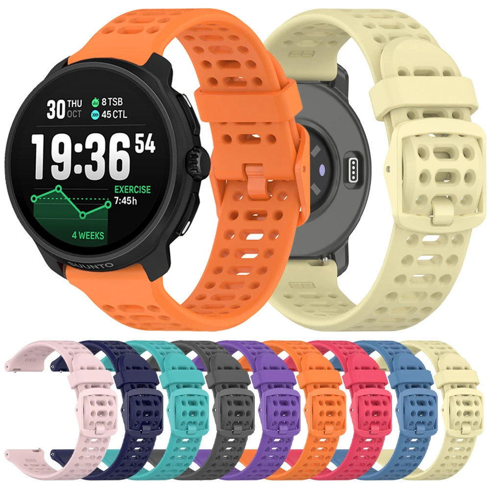 Sportliches weiches Silikonarmband für SUUNTO RACE 2/RUN Uhrenarmbänder für SUUNTO VERTICAL/5 9 Peak Pro/OCEAN/RACE S/3 Atmungsaktives Armband