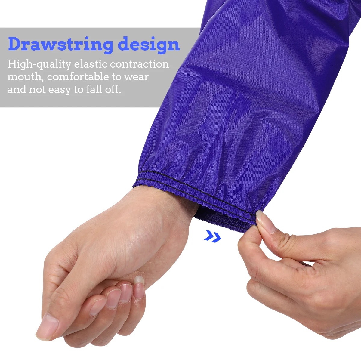 زوج واحد من واقيات أكمام الذراع المقاومة للماء من Healifty المقاومة للزيت للمطبخ للنساء والرجال (أزرق)