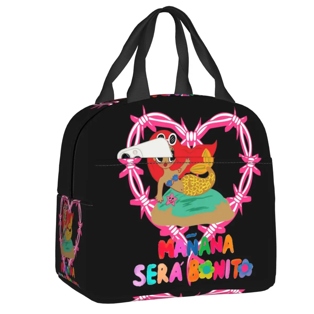 Custom Colombian Singer Karol G Manana Sera Bonito Thermal Insulated Lunch Bag Women Portable Lunch Tote Multifunction Food Box