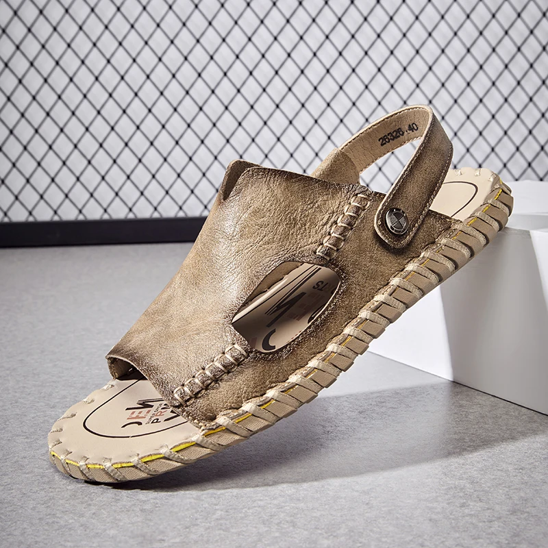 

Мужские сандалии, летние, с защитой от запаха, нескользящие, повседневные, для активного отдыха, пляжные сандалии с закрытым носком