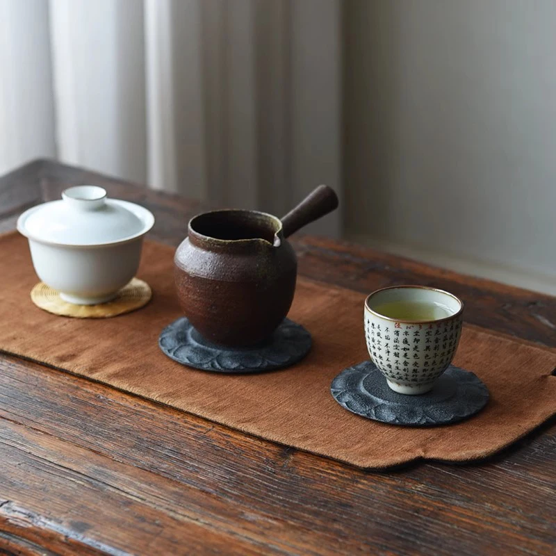 Tea Mat Teapot Pad Home Decor Teaware Accessorie Durable Heat Resistant Kung Fu TeaSet Cup Accessories Natural Stone Coaster