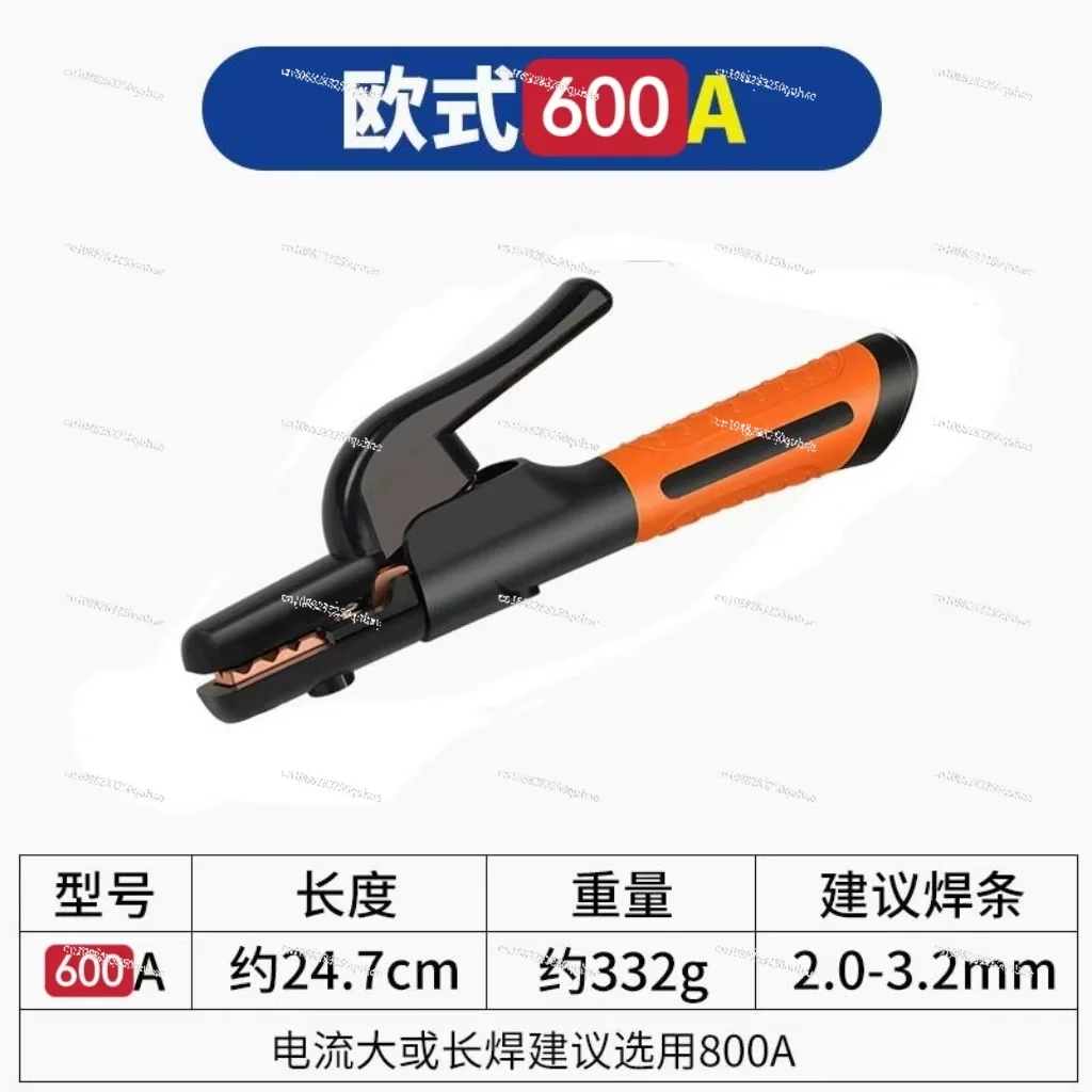 500A 800A 1000A Electrode Holder Stick Welding Rod Copper Non-slip Handle Cable Welding Clamps Stinger Clamp Tool Heat Resistant