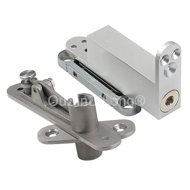 

Fine-tuned Heavy Duty Door Pivot Hinges Auto Soft Close+Positioning Function Hidden Floor Spring Door Hinges Install Up and Down