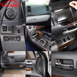 For Toyota Tundra 2007-2013 Soft Carbon Fiber Interior Trim Center Console CD Panel Gear Shift Cover Trim Sticker Accessories