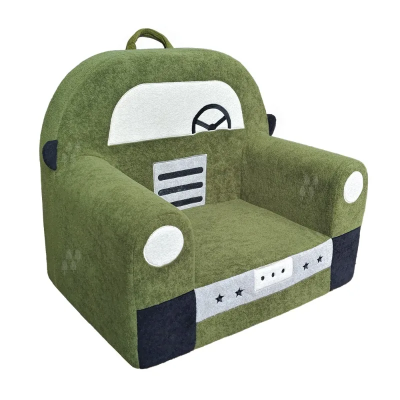 Sponge sofa, cartoon car tatami backrest soft bag reading chair removable and washable small sofa