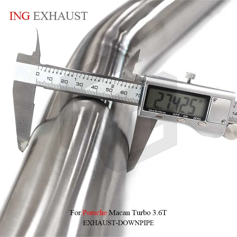 ING Exhaust System Stainless Steel Performance resonant tube for Porsche macan turbo 3.6T
