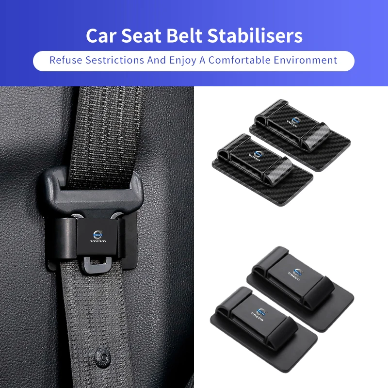 

2pcs Car Seat Belt Holder Stabilizer Fastener Limiter Clip For Volvo C70 S60 S80 S90 T6 V40 V50 V60 V70 V90 XC40 XC60 XC70 XC90