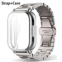 Funda 2 en 1 + correa para Redmi Watch 5, banda activa de acero inoxidable, funda protectora de TPU de repuesto para Redmi Watch 5 Lite/5 Active