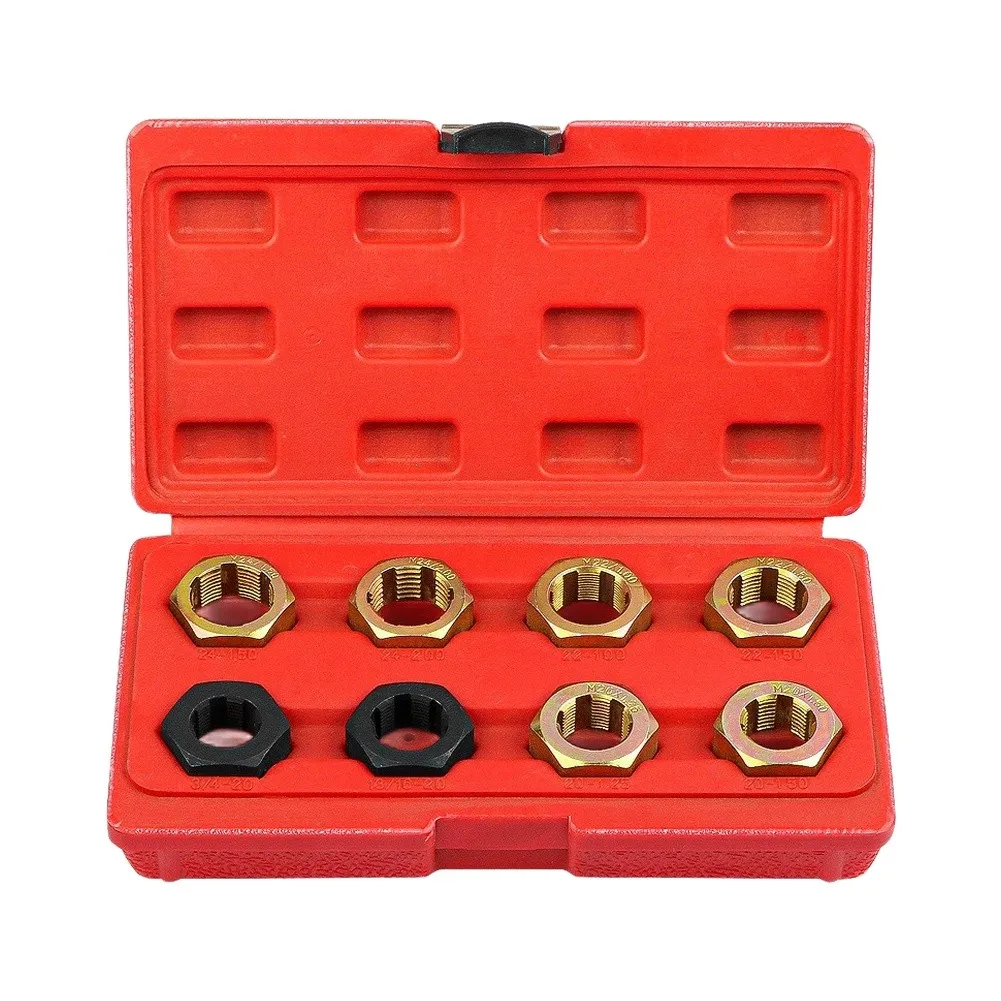 Driveshaft Thread Repair Tool Hex Tap Die Kit For Axle Joint Rethreading And Chassis Bolt Restoration Auto Tool