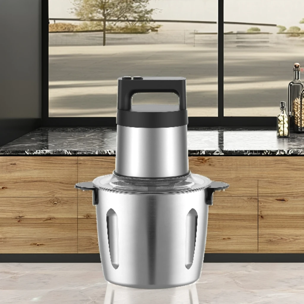 

New modelElectric 600W 6L Extra Large Capacity Stainless Steel Meat Grinder Chopper for Multiple Families Use Energy E