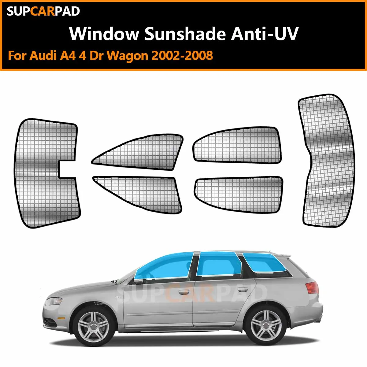

For Audi A4 4 Dr Wagon 2002-2008 Custom Car Window Sunshade Anti-UV Car Sun Window Visors Sunshade Covers Accessories