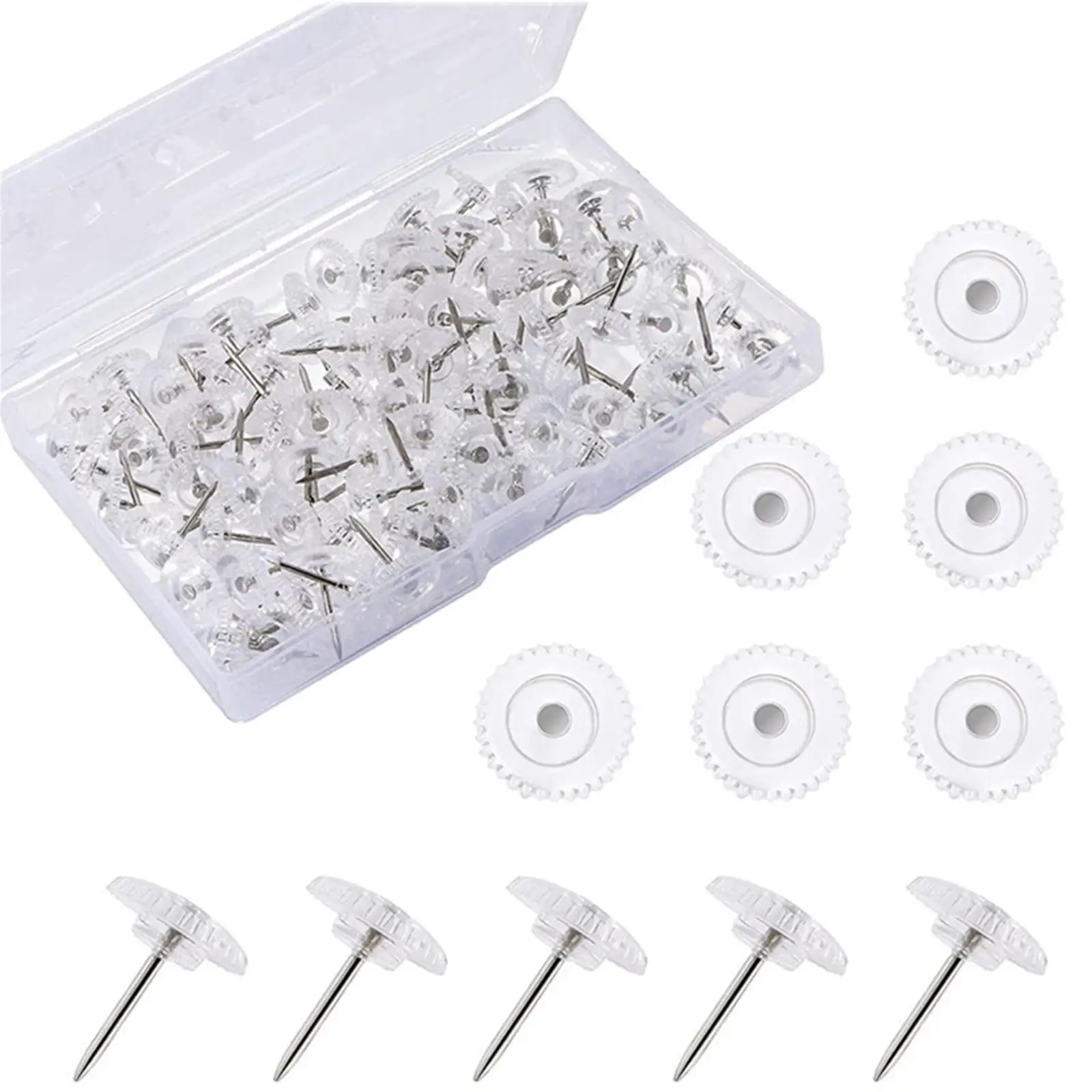 200 Push Pins Cork Boards Paper Pictures Notice Board Craft