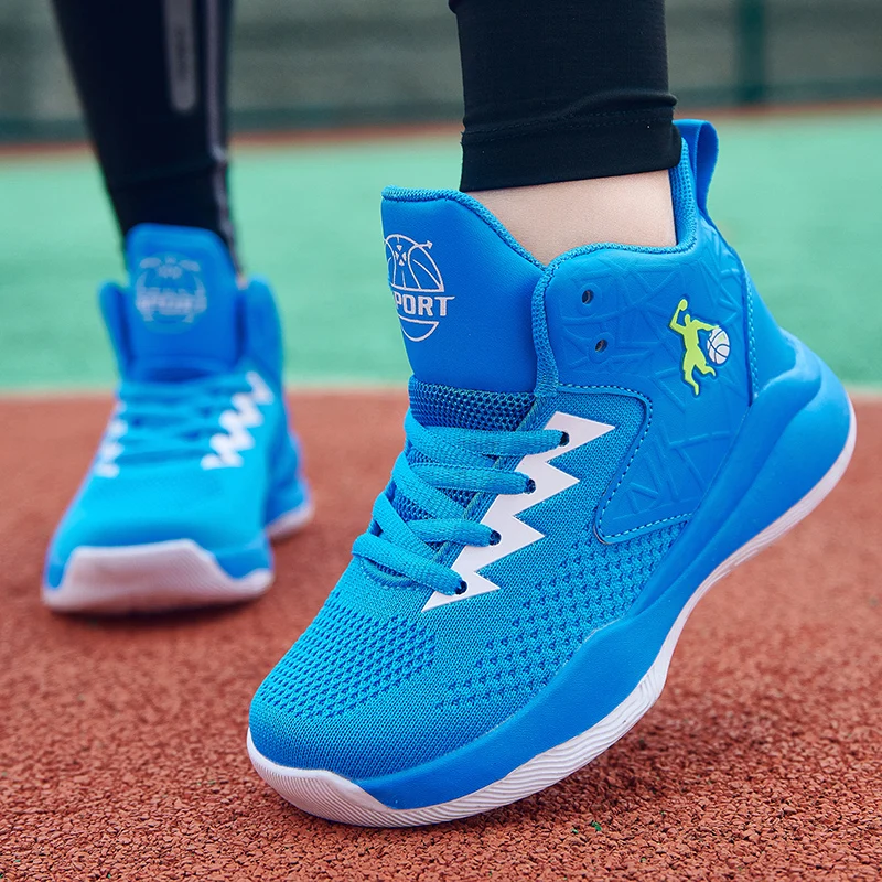 Brand Kids Sports Shoes Cool Basketball Shoes Boys Wear-resistant Running Shoes Sports Tennis Shoes Non-slip Children Sneakers