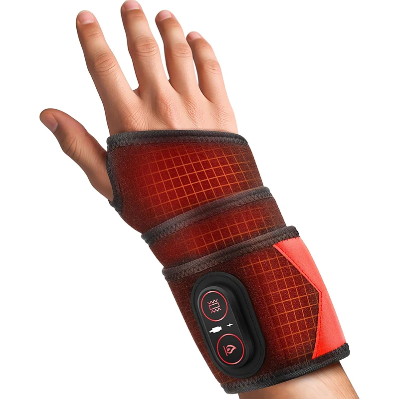 

Portable Cordless Versatile Electric Vibrating Heated Wrist Brace Hand Massage Machine With 3 Heats Modes