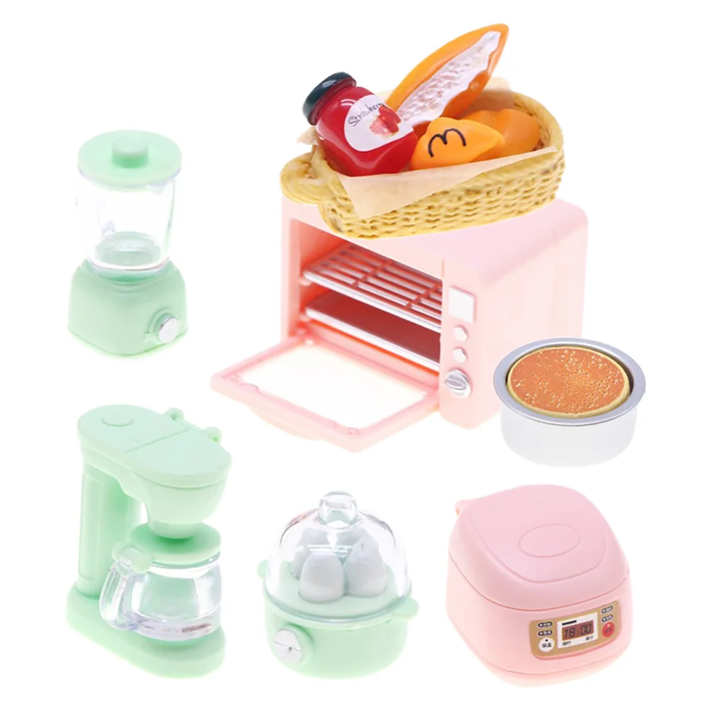 Mini ensemble d'appareils de cuisine, 7 pièces, ustensiles de cuisine réalistes pour petite maison, ustensiles de cuisine miniatures, accessoire de jeu, appareil pour petite maison