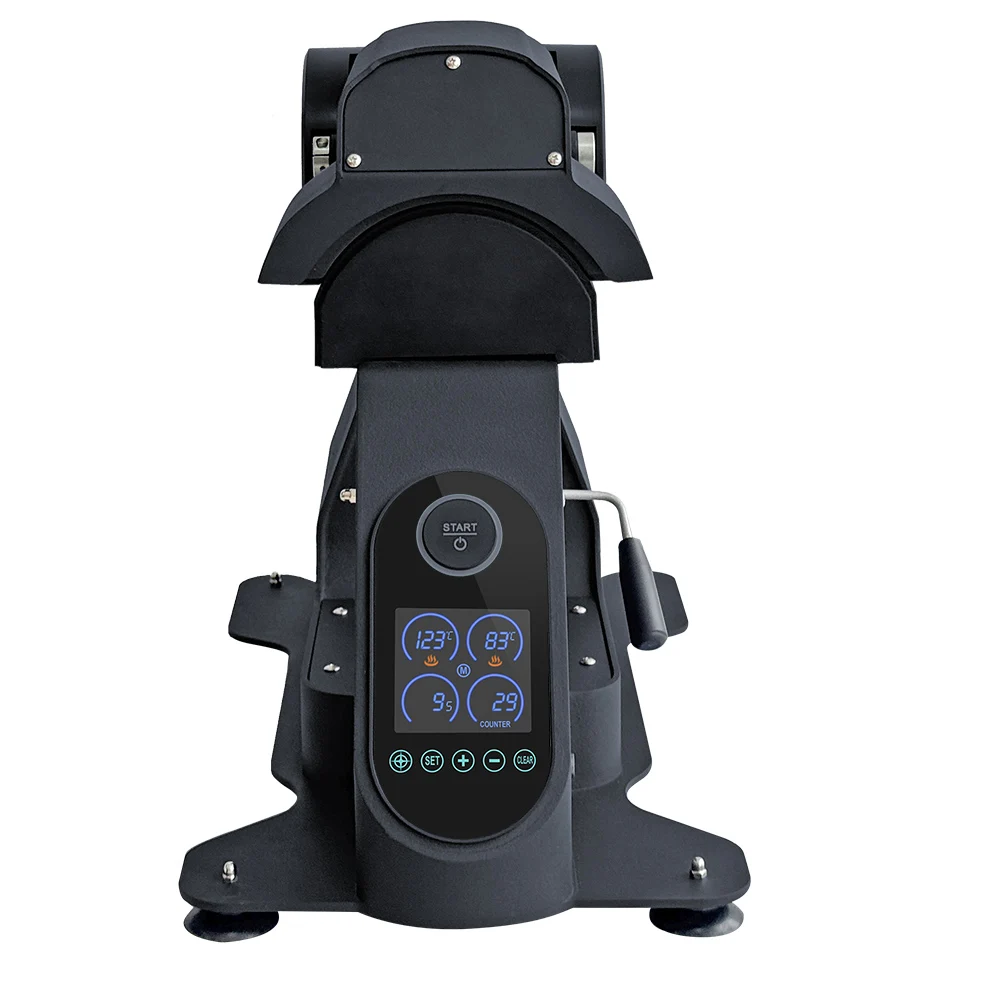 ماكينة ضغط حرارية أوتوماتيكية كهربائية مع لوحات تسخين مزدوجة لطباعة القبعة