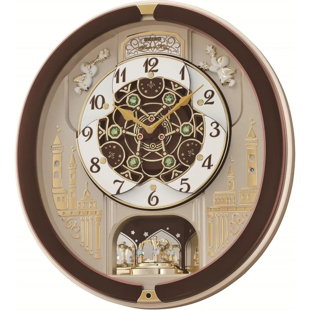 Melodies in Motion Musical Wall Clock, Spring Dance Quartz crystal movement allows for the most accurate time keeping