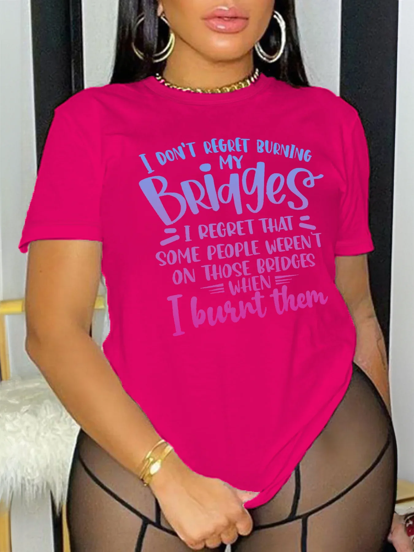 Plus Size Frauen Kleidung lässig Sommer Rundhals ausschnitt kurze Ärmel gedruckt alphabetische Schrift plus Größe T-Shirt Tops