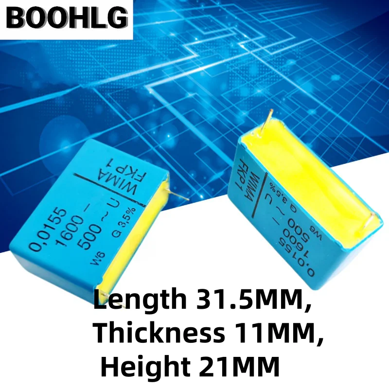 

5 шт. 1600 В 0,0155 мкФ 500 ~ FKP1 153 15NF 0,015 мкФ WIMA Германия 27,5 мм