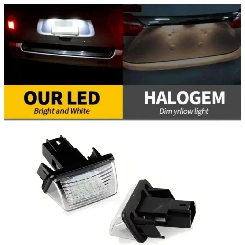 

24 LED Beads License Plate LED Light Lamp Led Number License Plate Light for Peugeot 206 207 306 307 308 406 407 5008 Partner