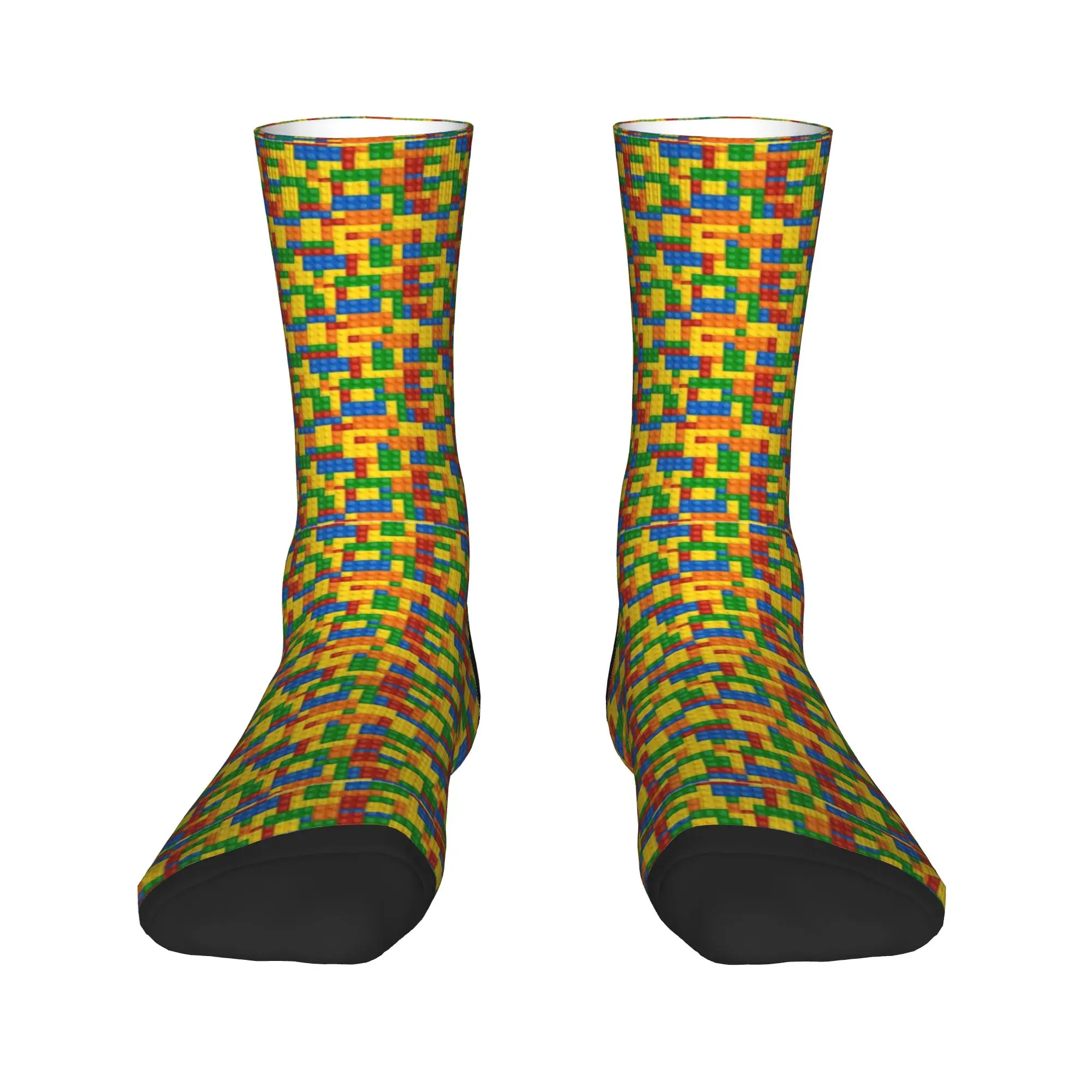 Danish Building Blocks Wink Stockings  Graphic Fashion Socks Autumn Anti-Slip Socks Adults Men Running Quality Socks
