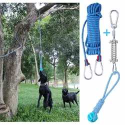 1 Set Dogs Spring Pole Toys Outdoor Hanging Exercise Rope Spring Pull Tug Muscle Builder Good Exercise Tools For Dogs