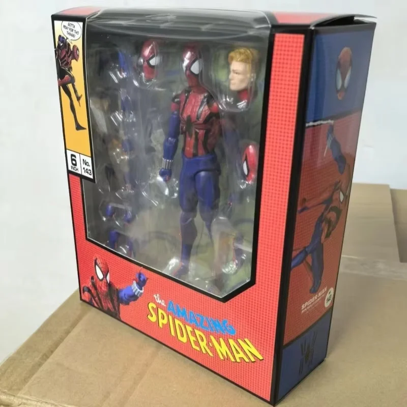 Spider-Man Action Figures Peter Parker ตัวเลข Mafex 143spider Man Ben Reilly อะนิเมะ Action Collection ของเล่นเด็กปัจจุบัน