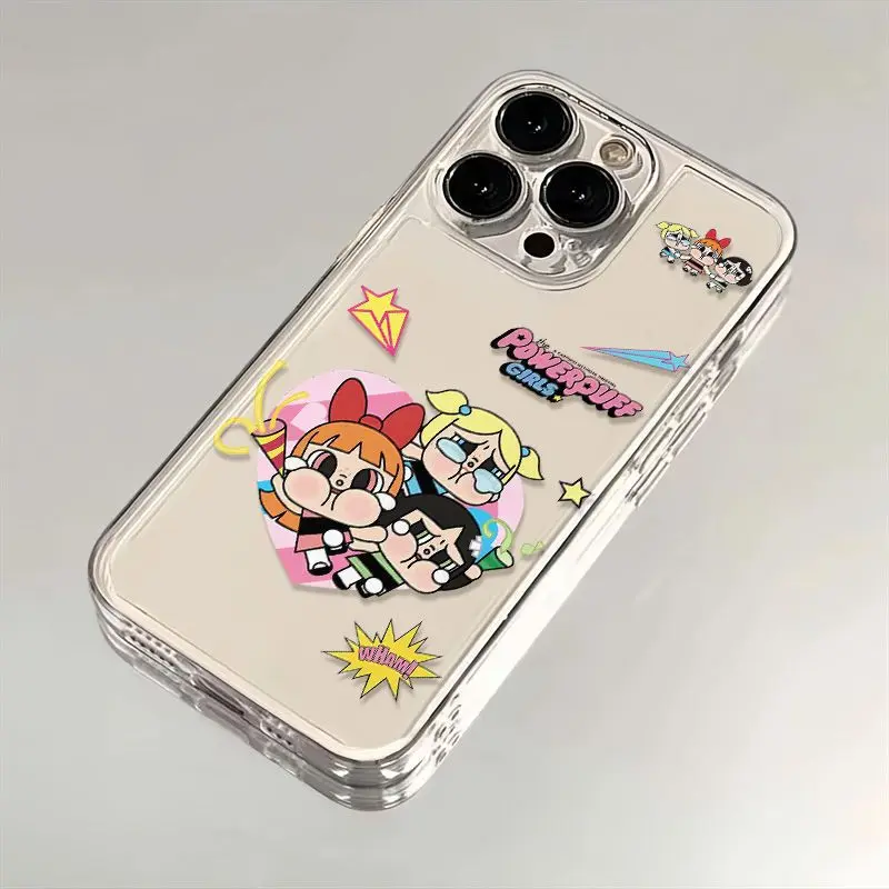 TR14 The Powerpuff Girls Soft Case for iPhone 16 15 14 Plus 13 Mini12 11 Pro X XS Max XR 8 7 6 6S 5 5S SE