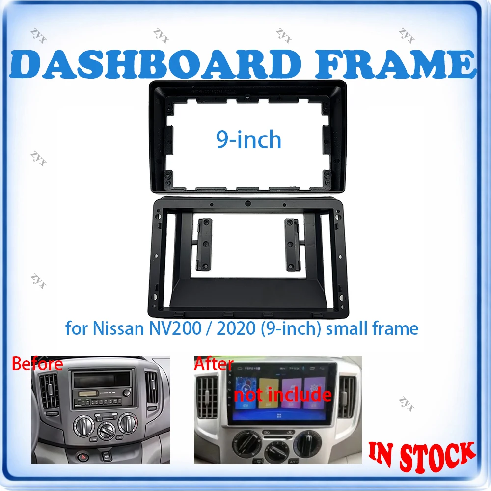 Car Radio Small Fascia Frame For Nissan NV200 2020 9 inch Wiring Harness Power Cable Car Accessories Plug & Play