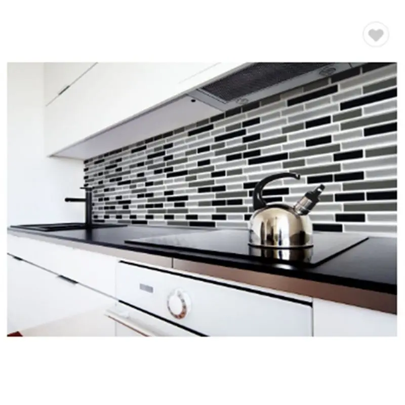 BMBY-4X 3D Wall Stickers Brick Wallpaper Tile For Kitchen Bathroom Backsplash Anti-Tile Home Decor 28X23.5Cm