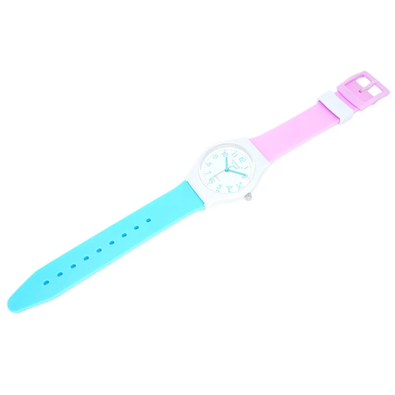 Montre-bracelet colorée pour garçons et filles, bracelet en silicone souple, étanche, pour enfants adolescents