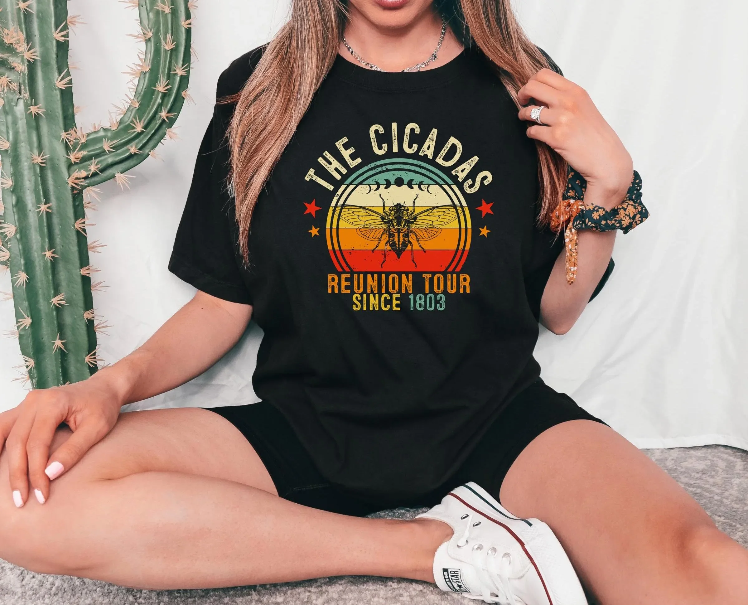 The Cicadas Reunion Tour T Shirt Summer 2024 Concert Retro Music Vintage Band Funny Insect