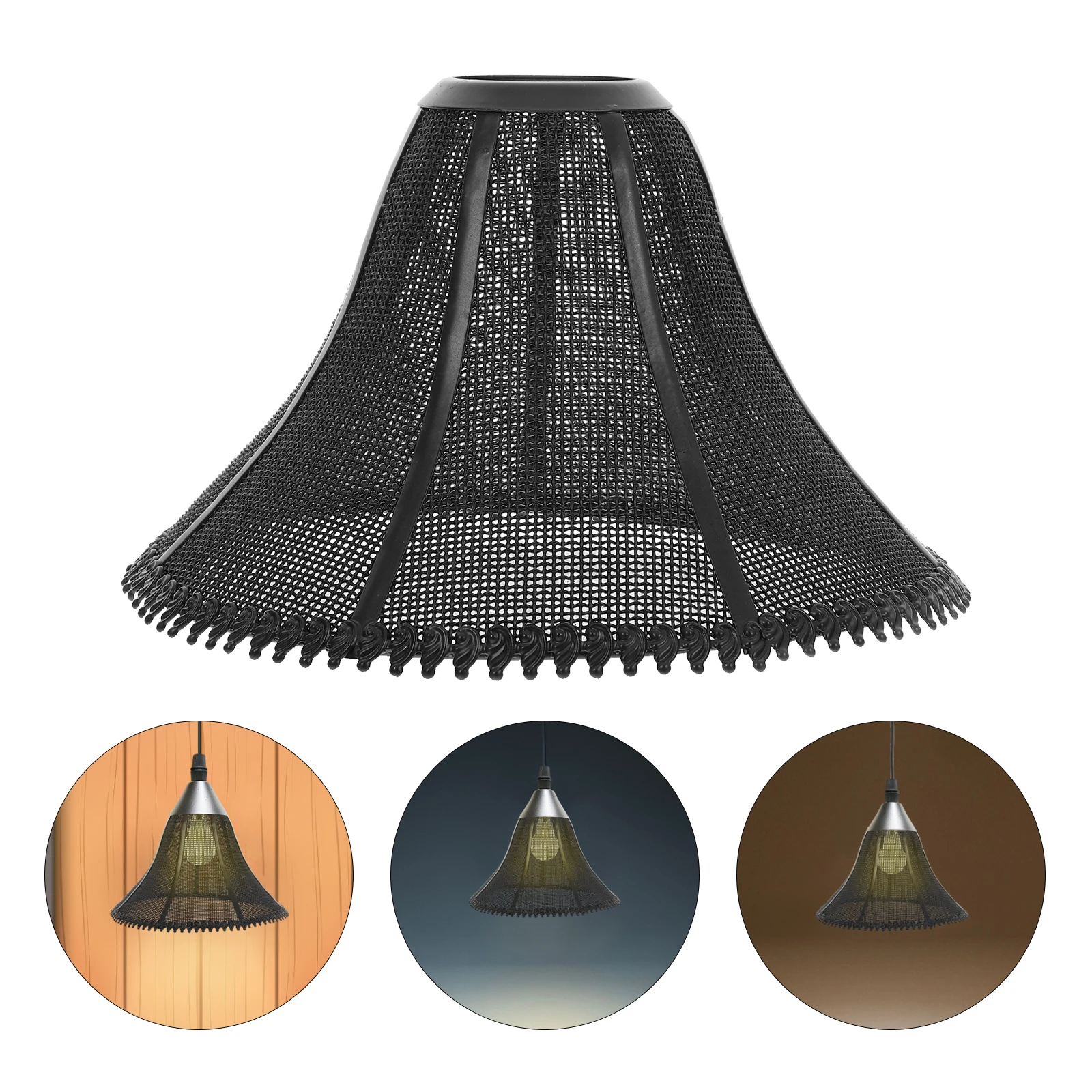 

1pc Geometric Lamp Shade Hollow Out Metal Iron Wire Pendant Light Cover Decorative For Restaurant Corridor Dining Room Retro