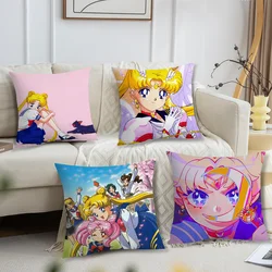 S-SAILOR Anime M-MOON Pillow Case Living Room Sofa Cushion Cover Suitable For Home Bedroom Room Decoration
