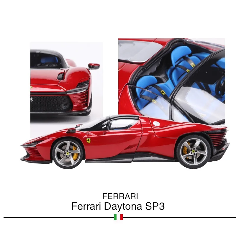 Modelo a Escala 1:18 del Ferrari Daytona SP3, Altamente Detallado, de Aleación Fundida a Presión, Auto de Exhibición Limitado para Coleccionistas Exigentes, Regalo de Lujo